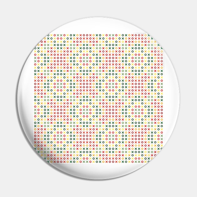 Tic Tac Toe Holiday Pattern Pin by justrachna