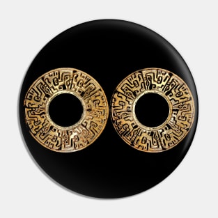 Ancient Intricate Gold Rings Pin