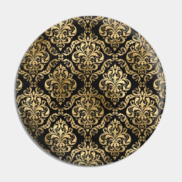 Decorative Design Gold Pin by Alvd Design