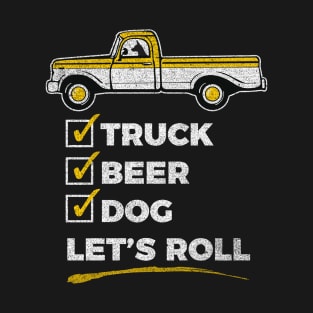 Country Dog - Dog and Truck Weekend Checklist graphic T-Shirt