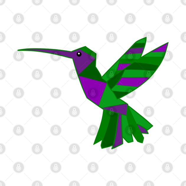 Amethyst & Emerald Hummingbird by VazMas Design