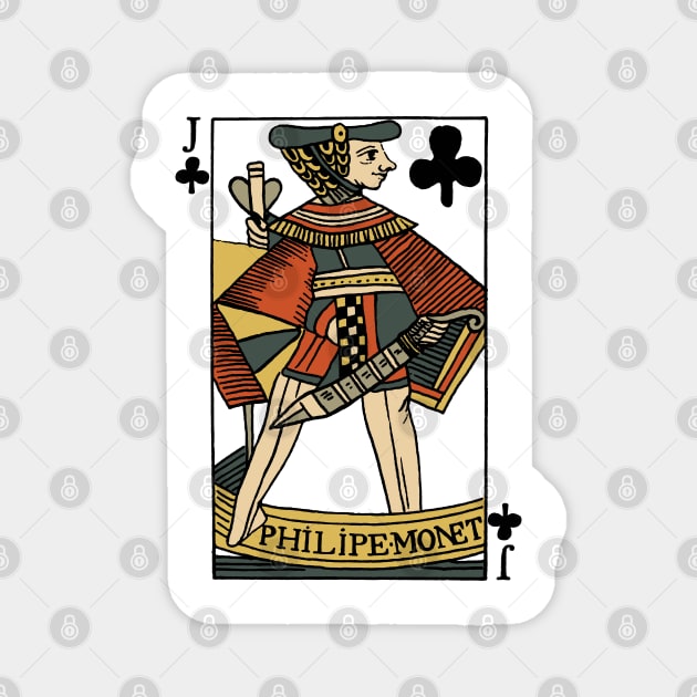 Character of Playing Card Jack of Clubs Magnet by KewaleeTee