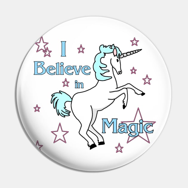 I Believe in Magic Unicorn Pin by imphavok