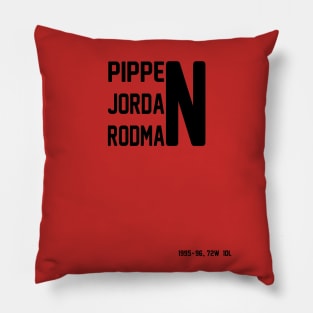 1995 - 1996 Jordan Pippen Rodman Chicago Bulls Pillow