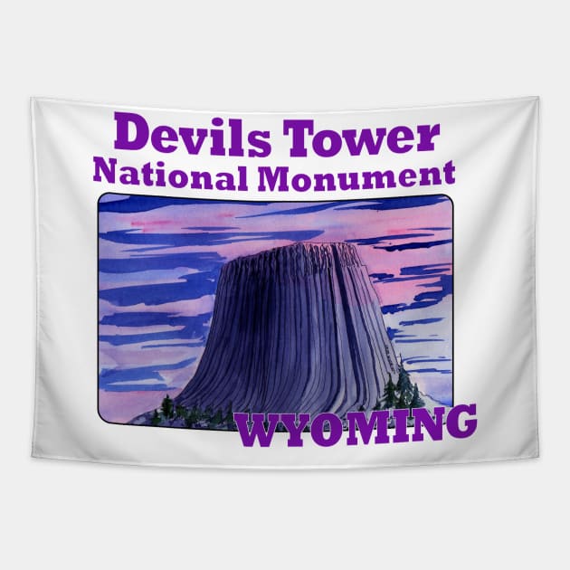 Devils Tower National Monument, Wyoming Tapestry by MMcBuck