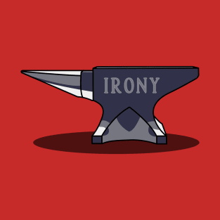 Anvil of Irony: Striking Wordplay Design T-Shirt