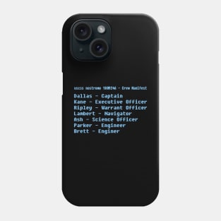 Aliens inspired Nostromo crew Phone Case