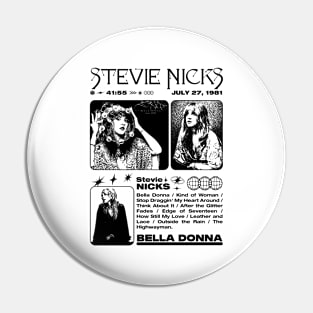 Stevie Nicks Bella Donna 2024 Concert Pin