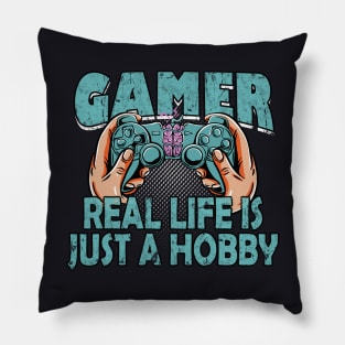 Gaming Controller Slogan Gamer Gifts Pillow