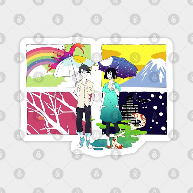 The Tatami Galaxy - Protagonist and Akashi Magnet by Milewq