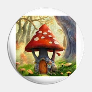 Cozy Mushroom Cottage in the Autumn Woods Pin