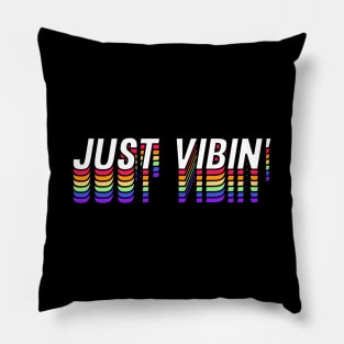 Rainbow Style Just Vibin' Pillow