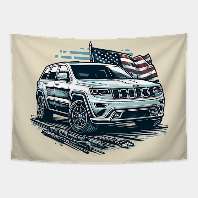 Jeep Grand Cherokee Tapestry by Vehicles-Art