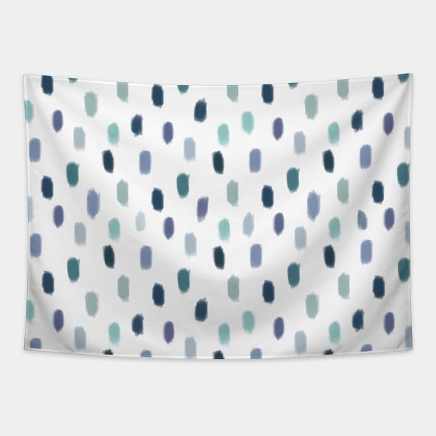 Blue Cute Paint Pattern Tapestry by Trippycollage