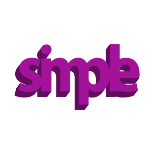 Simple (3D purple) T-Shirt