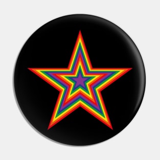 Rainbow Star Pin