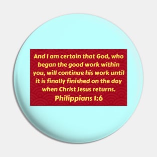 Bible Verse Philippians 1:6 Pin