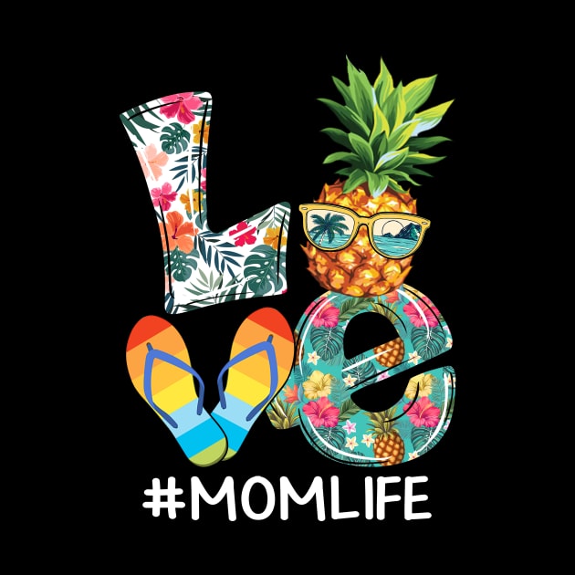 Love Summer Mom Life Pineapple Flip Flop by Magazine