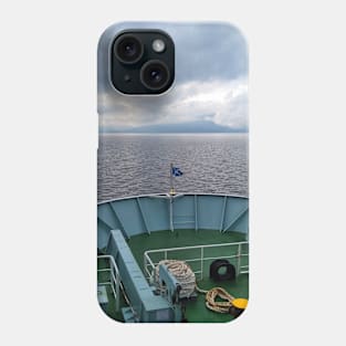 Sailing on the ferry towards the Isle of Arran, Scotland Phone Case