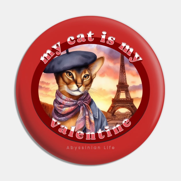 My French Valentine Cat Abyssinian Life 05A Pin by catsloveart