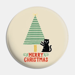 Cat and christmas tree scratches 2 Pin