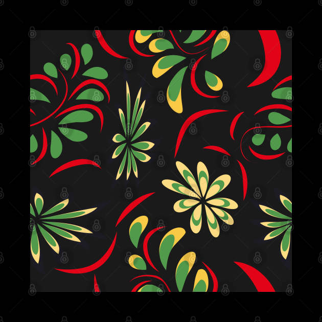 pattern with flowers and leaves by Eskimos