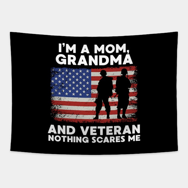 Veteran Mother And Grandma Veteran’s Day Tapestry by FamiLane