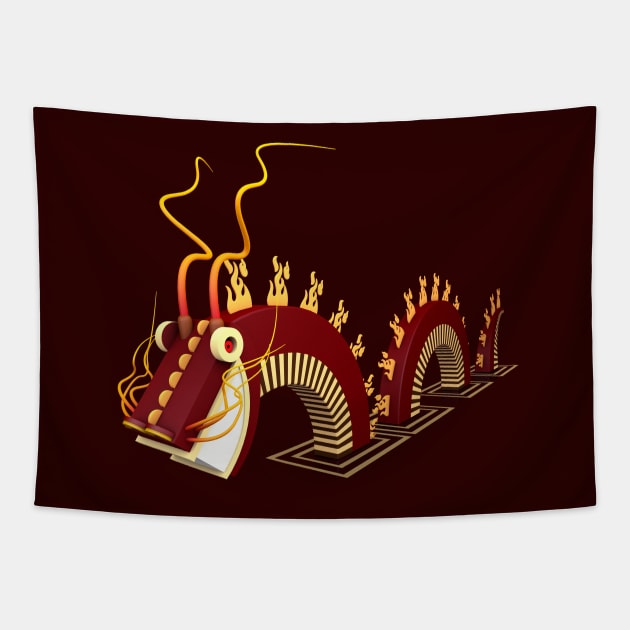 dragon fire Tapestry by erdavid