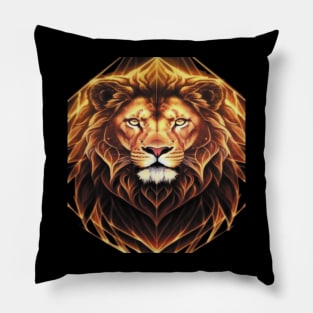 Golden Lion  Lion's Mane Pillow