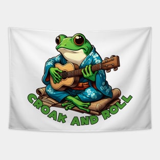 Rock and roll frog Tapestry