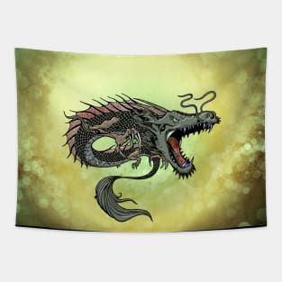 Angry asian dragon Tapestry