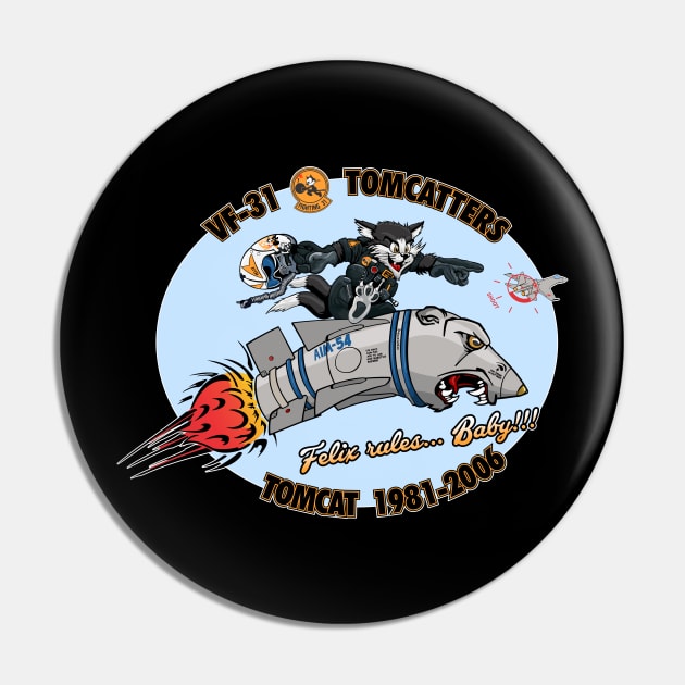 VF-31 Tomcatters Nose Art Pin by MBK