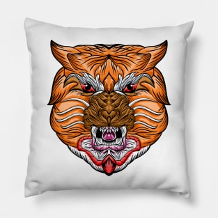 Tiger Face Spooky Pillow