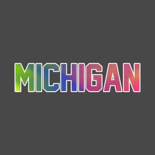 Michigan tie Dye State Letters T-Shirt