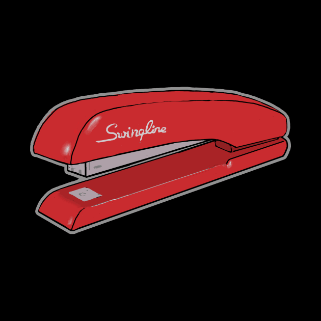 red stapler from an office space by WinstonsSpaceJunk