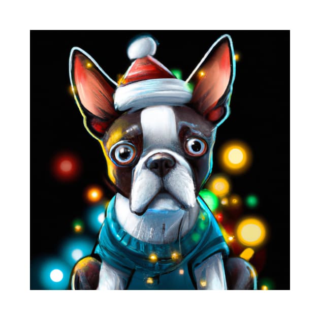 Cute Boston Terrier Drawing by Play Zoo