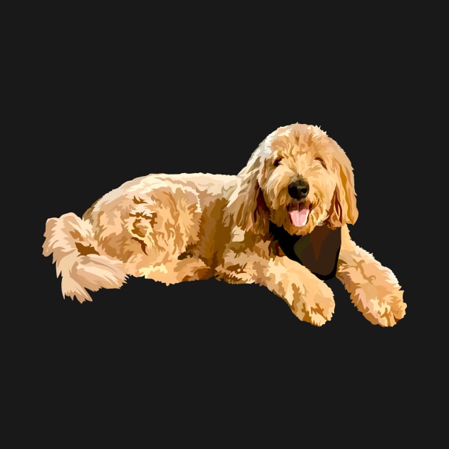 Goldendoodle drawing by Poohdlesdoodles