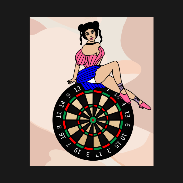 Disover Dartboard Dart Player With Darts Arrows - Bullseye - T-Shirt