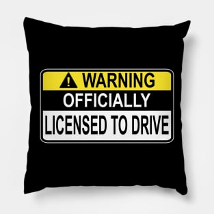 Funny New Driver License Car Guy / Girl Gift Idea Pillow