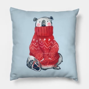 Polar Bear Christmas Pillow