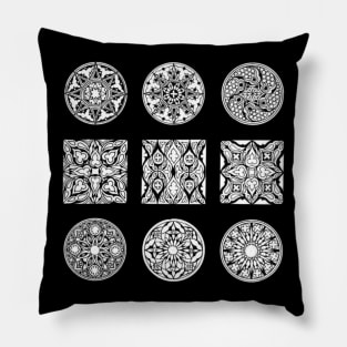 Mini mandalas: Rosewindows - Sunweaver Pillow