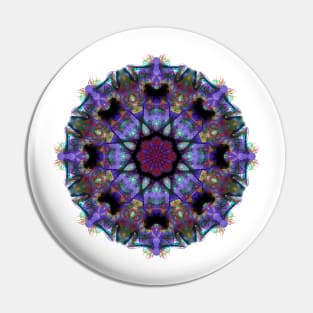 Purple Flowers Of Glass Pin