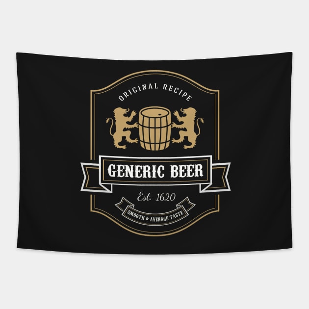 Generic Beer label Tapestry by Alema Art