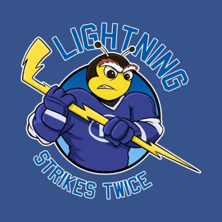Lightning Strikes Twice Hockey Champions -ThunderBug T-Shirt