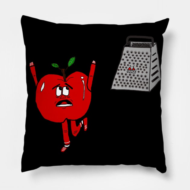 THE APPLE AND THE GRATER Pillow by sell stuff cheap