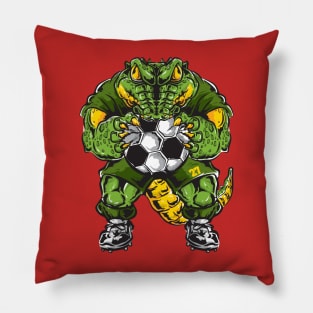 crocodile soccer player Pillow