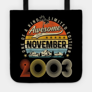 Awesome Since November 2003 Vintage 20th Birthday Tote