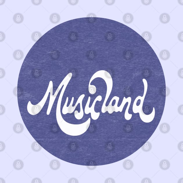 Retro 70s Style Musicland Record Store Logo by Turboglyde