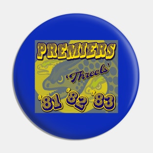 Parramatta Eels - 3x PREMIERS 81, 82, 83 - THREELS! Pin