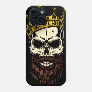 Skull wearing a crown Phone Case